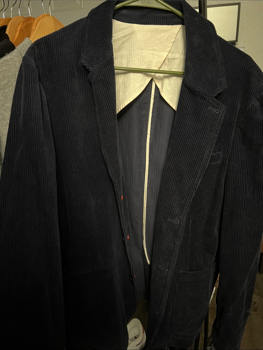 Alex Mill Dark Navy Corduroy Blazer - Notch Lapel Sport Coat